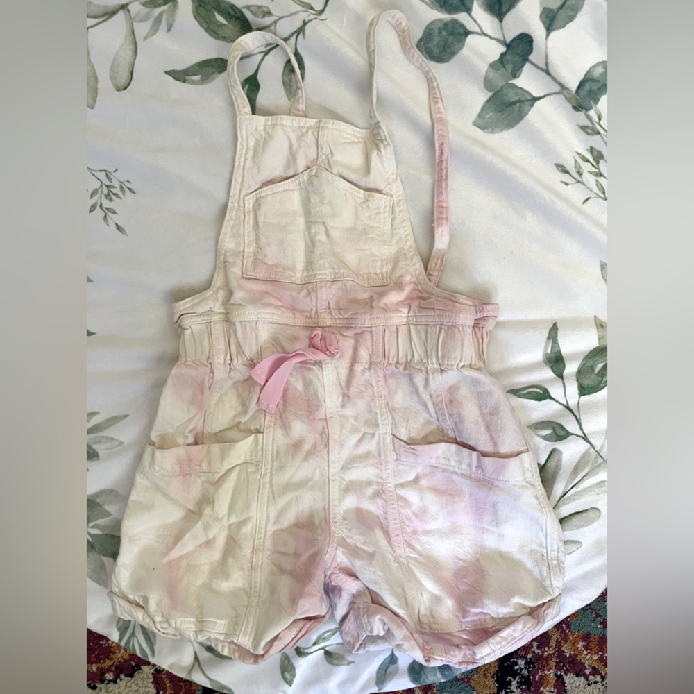 Girls cotton candy pink Zara overalls